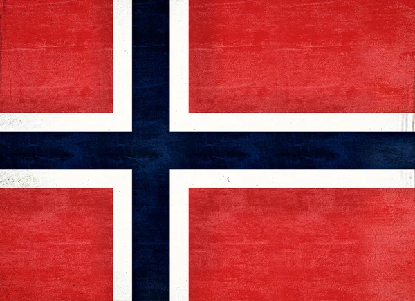 För norsk flagg — Stockfoto