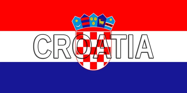 Flagge des kroatischen Wortes — Stockfoto