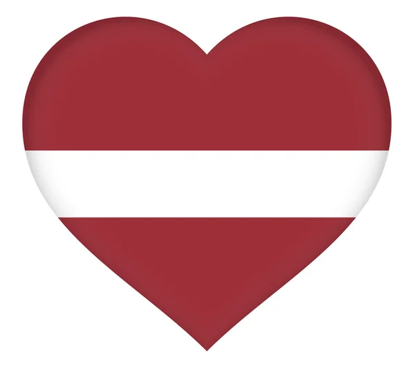 Bandeira de Latvia Heart — Fotografia de Stock