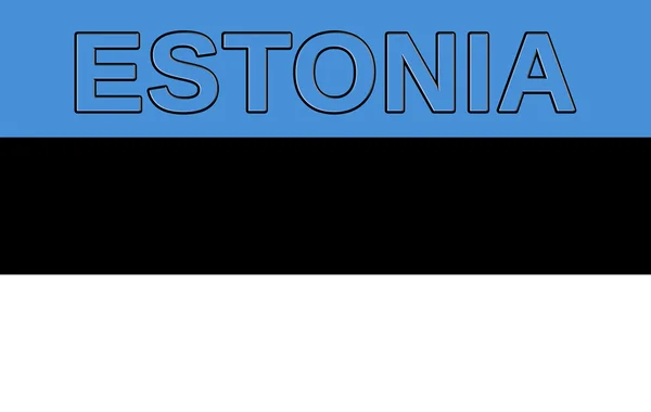 Bandera de Estonia Palabra — Foto de Stock