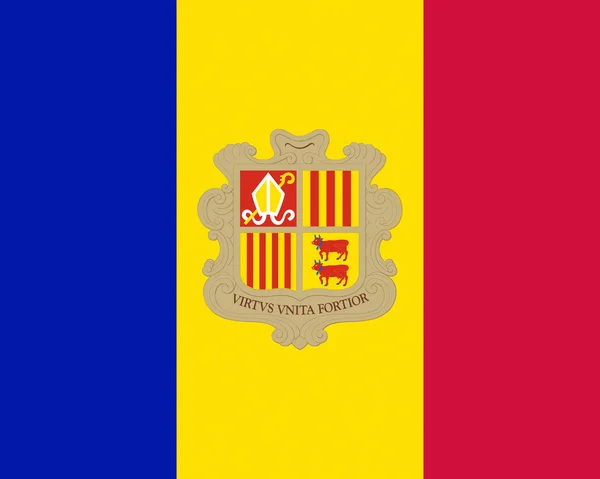 Bandera de Andorra — Foto de Stock