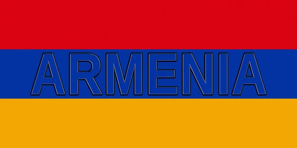 Flagga av Armenien Word — Stockfoto