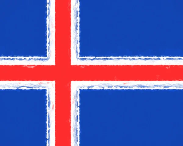 Bandera de Islandia Manchada —  Fotos de Stock