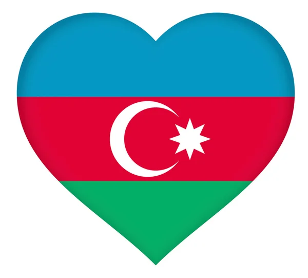 Drapeau de Azerbaïdjan Coeur — Photo