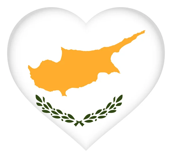 Bandeira de Cyprus Heart — Fotografia de Stock