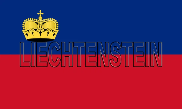 Bandera de Liechtenstein — Foto de Stock