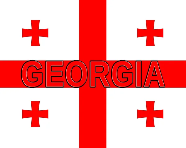 Flag of Georgia Word — Stock Photo, Image