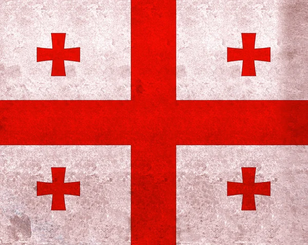 Flagga av Georgien Grunge — Stockfoto