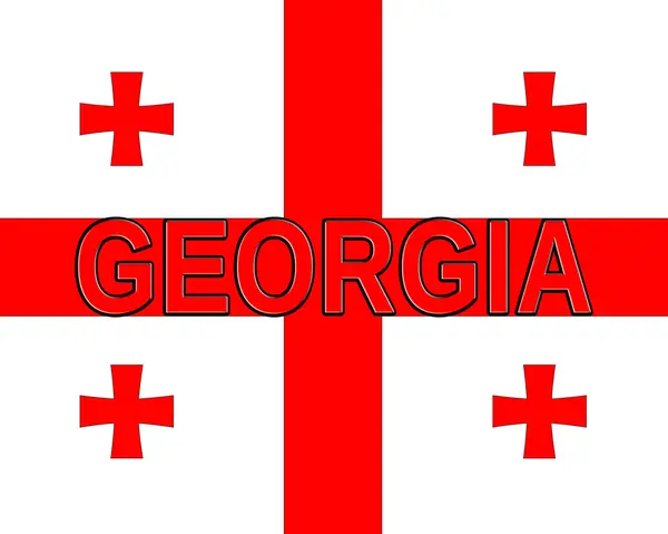 Bandera de Georgia Word — Foto de Stock