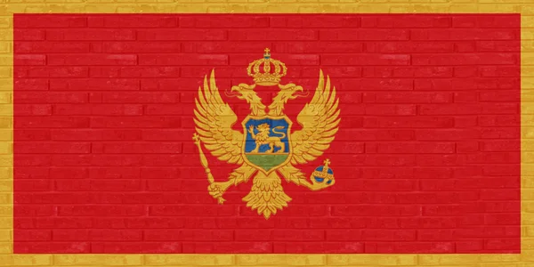 Bandeira de Montenegro Wall — Fotografia de Stock