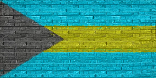 Flagge der Bahamas-Mauer — Stockfoto