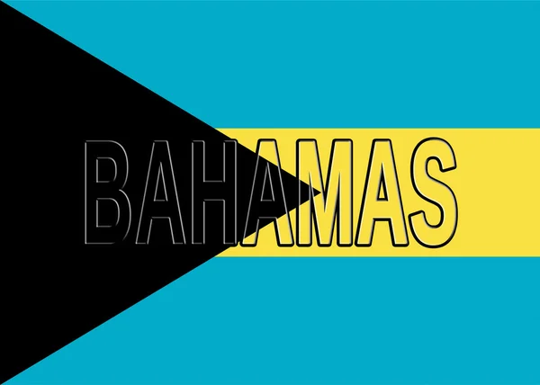 Bandeira da Palavra das Bahamas — Fotografia de Stock