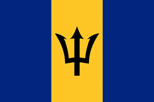 Bandeira de Barbados — Fotografia de Stock