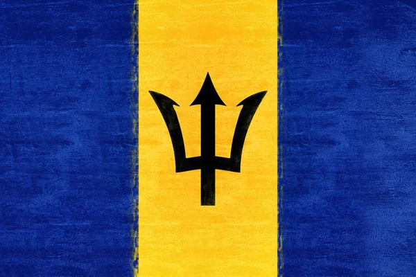 Bandeira de Barbados Grunge — Fotografia de Stock