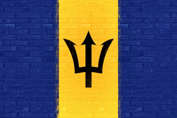 Bandeira da parede de Barbados — Fotografia de Stock