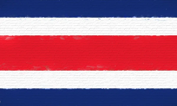 Bandera de Costa Rica Muro — Foto de Stock