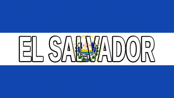 Vlag van El Salvador Word — Stockfoto