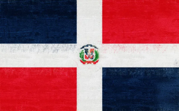 Vlajka Dominikánské republiky Grunge — Stock fotografie