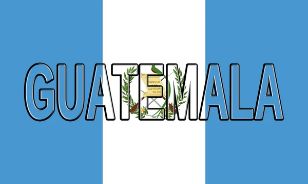 Vlajka Guatemaly slova — Stock fotografie