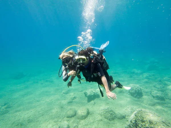 Learning to dive. — Stock Photo, Image