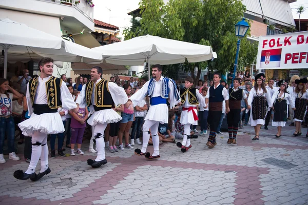 Greek dancers — Stock Photo, Image