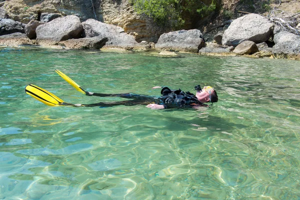 Scuba潜水员 — 图库照片