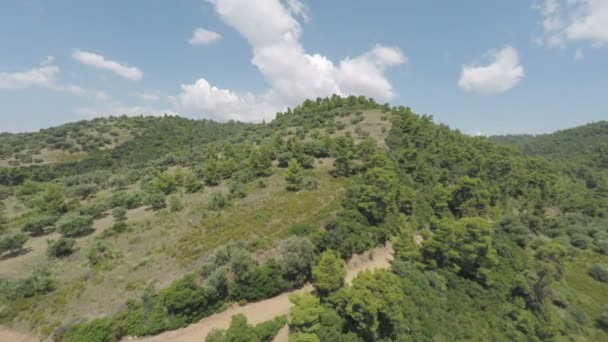 丘陵的希腊农村 — 图库视频影像