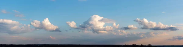 Air Clouds Blue Sky Nature Background Sunset Sun Warm Evening — Stock Photo, Image