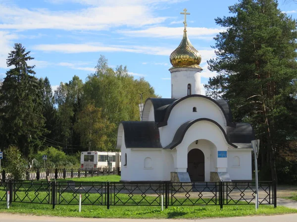 Monastery Village Elizarovo Pskov Region 2000 Ancient Monastery Restored Began — Stock Photo, Image