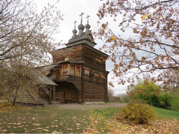 Moscou Kolomenskoye Église Est Faite Rondins Pin Dans Tradition Architecture — Photo