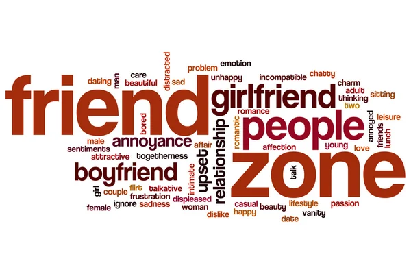 Friend zone word cloud