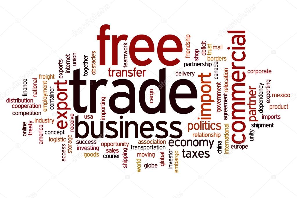 Free trade word cloud — Stock Photo © ibreakstock 100462100