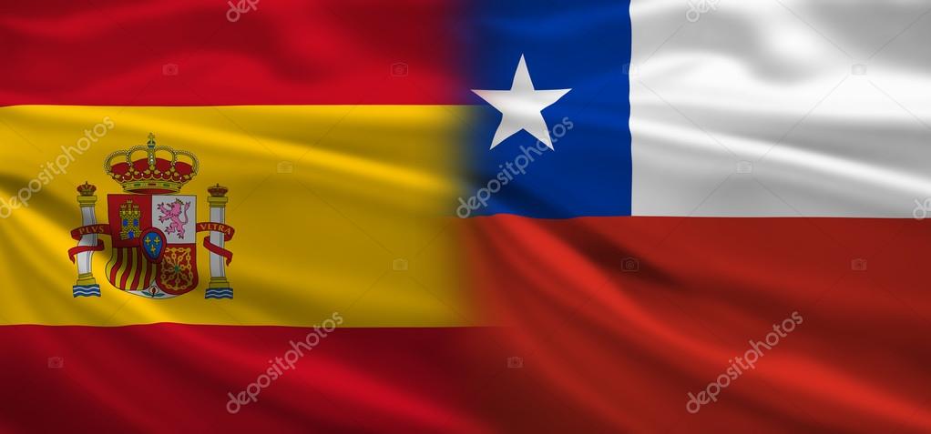 Bandera de chile vs texas | Banderas de España vs Chile — Foto de stock © ibreakstock #101255038