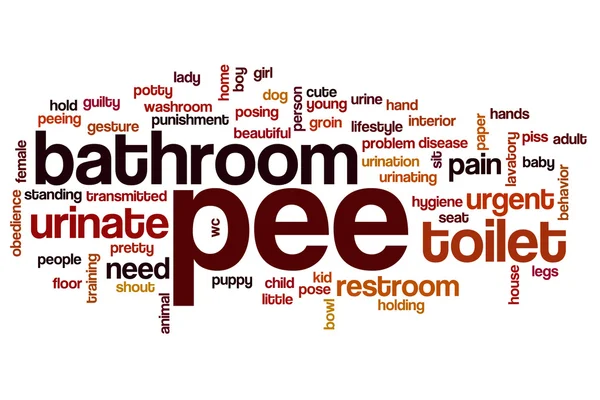 Pee word cloud — Stock Image Pee word cloud Stock Picture