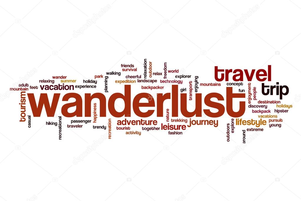Wanderlust word cloud concept — Stock Photo © ibreakstock 118517078