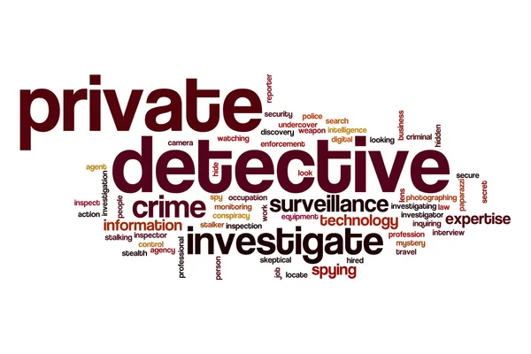 Private detective word cloud