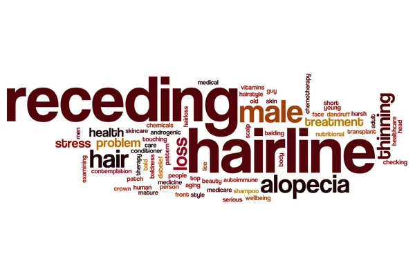 Receding hairline word cloud