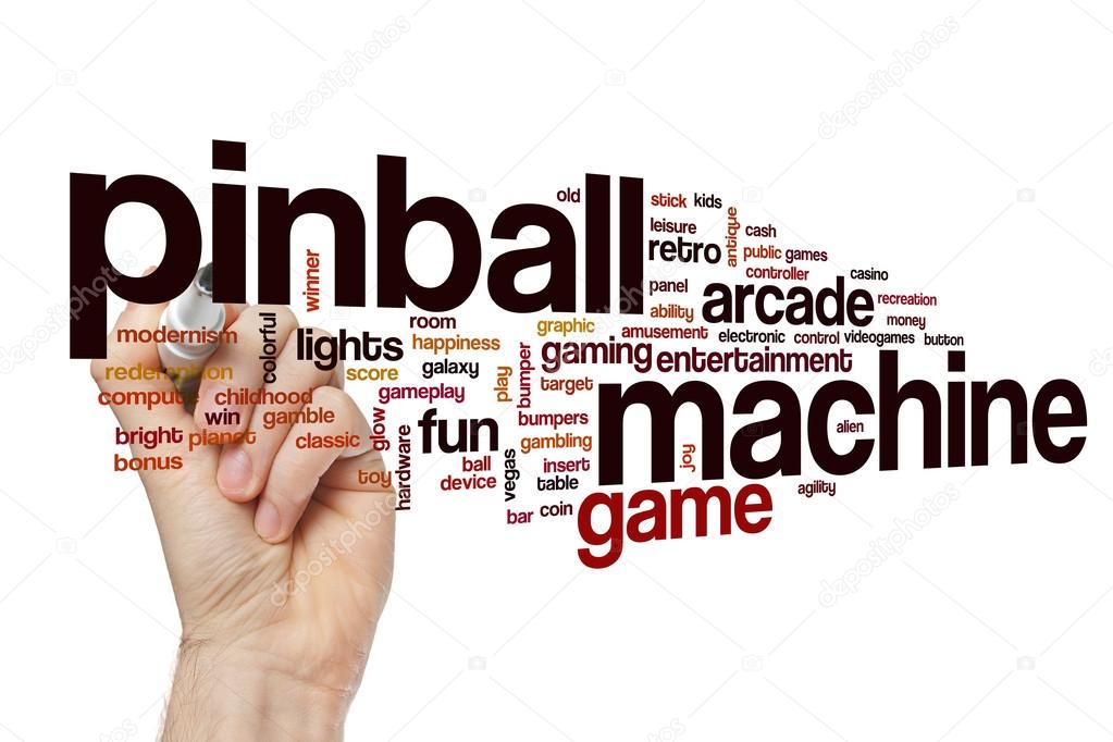 Pinball machine word cloud Stock Photo by ©ibreakstock 123371694