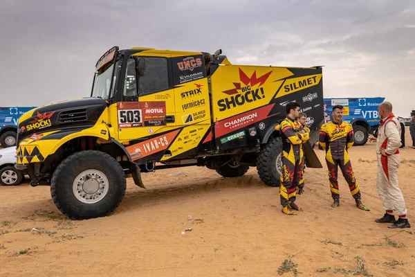 Rijad Arabia Saudyjska Stycznia 2021 Załoga Team Big Shock Racing — Zdjęcie stockowe