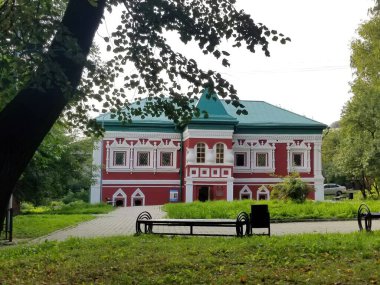 Kaluga, Rusya - 31 Ağustos 2021: Tüccar Korobov 'un Evi, 17. yüzyıl