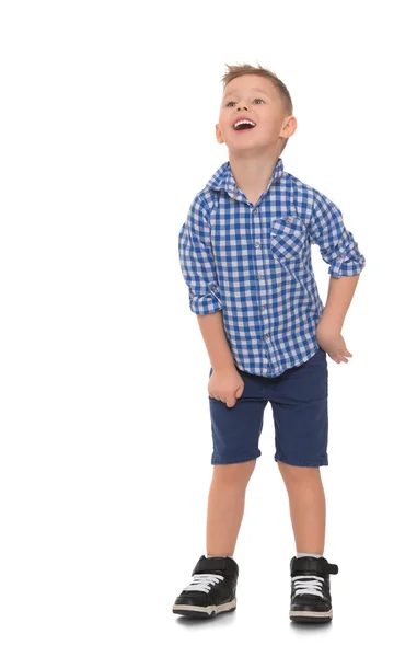 Bacaklar açık oturan çocuk — Stok fotoğraf