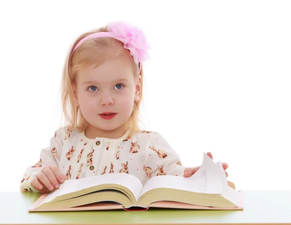 Ragazza legge un libro — Foto Stock