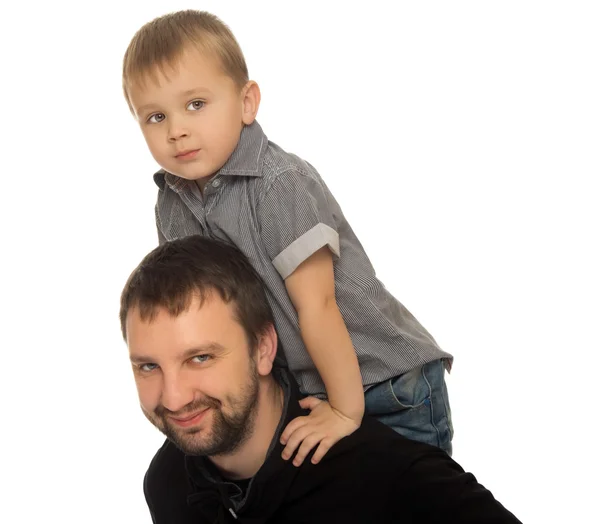 Little boy with dad — Stock Photo, Image