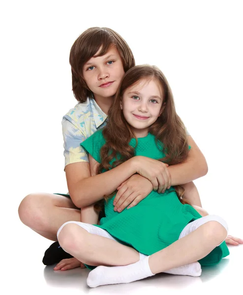 Brother and sister together — Stock Photo, Image