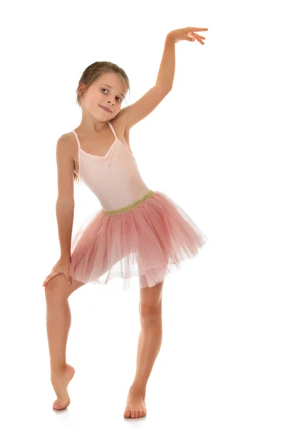 Girl in pink sports dress — Stock Photo, Image