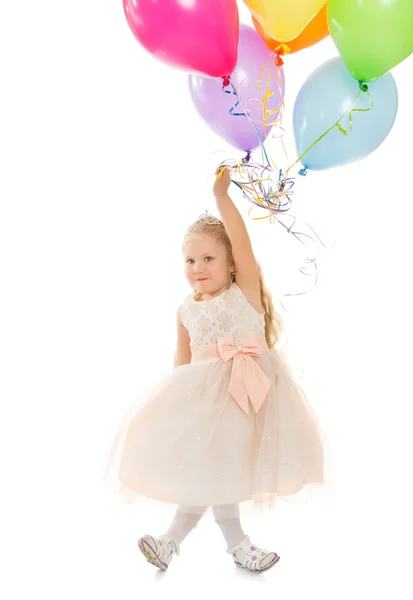 Belle fille avec des ballons — Photo