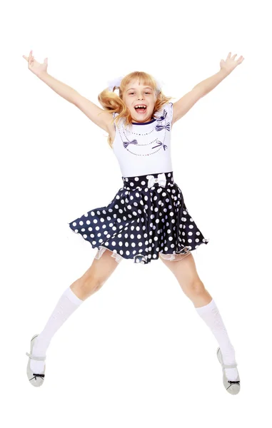 Little girl jumping — Stock Photo, Image