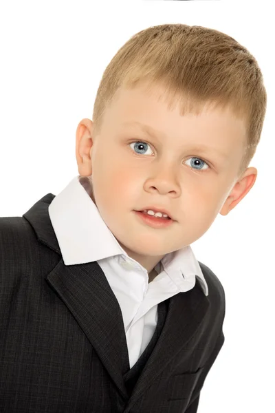 Pequeño niño con traje —  Fotos de Stock