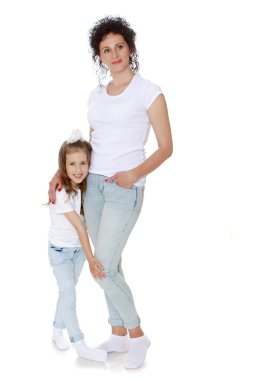 güzel anne ve kızı