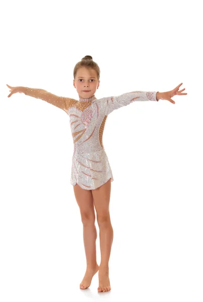 Красивая молодая гимнастка — стоковое фото